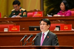 Đồng chí Lương Cường, Ủy viên Bộ Chính trị, Chủ tịch nước đọc diễn văn, tuyên bố khai mạc Đại hội.