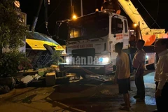 Hiện trường nơi xảy ra vụ tai nạn.