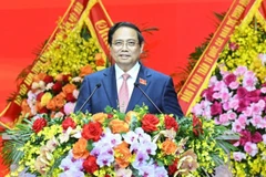 Thủ tướng Chính phủ Phạm Minh Chính phát biểu ý kiến bế mạc Đại hội đại biểu Đảng bộ Chính phủ lần thứ I, nhiệm kỳ 2025-2030. (Ảnh: TRẦN HẢI)