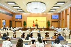 Phiên họp thứ 50 của Ủy ban Thường vụ Quốc hội khóa XV. (Ảnh: DUY LINH)