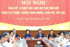 Công tác phối hợp chặt chẽ giữa các cơ quan góp phần thúc đẩy hiệu quả phòng, chống tham nhũng, lãng phí, tiêu cực, nhất là trong lĩnh vực tài chính, ngân hàng. (Ảnh: ĐĂNG KHOA)