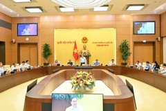 Phiên họp thứ 46 của Ủy ban Thường vụ Quốc hội. (Ảnh: DUY LINH)