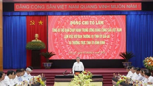 Tổng Bí thư Tô Lâm phát biểu chỉ đạo. (Ảnh: TTXVN)