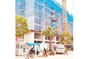 Dự án nhà ở xã hội EcoHome Sông Thương số 02, thuộc khu đô thị phía nam, phường Bắc Giang.