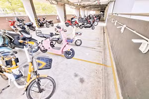 Chung cư TDH RieverView, phường Tam Bình bố trí khu vực sạc xe điện riêng biệt để bảo đảm an toàn phòng cháy, chữa cháy.