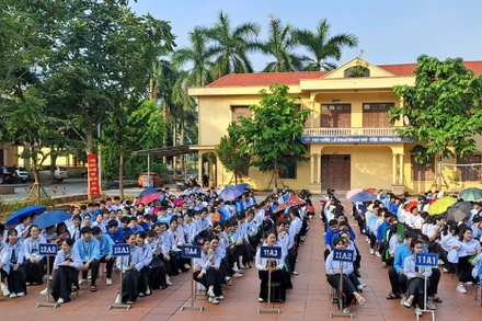 Học sinh của Trường Phổ thông dân tộc nội trú Hà Nội. (Ảnh Fanpage nhà trường)