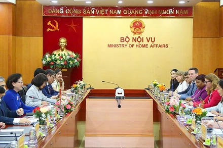 Quang cảnh buổi tiếp. (Ảnh Moha)