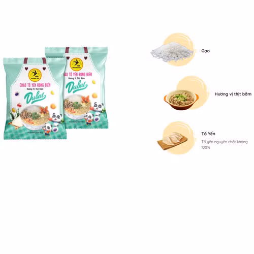 Cháo tổ yến rong biển hương vị thịt bằm
