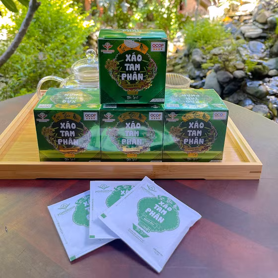 Trà thảo mộc xáo tam phân Khánh Hòa POMTea (túi lọc) 