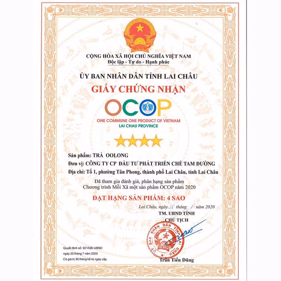 Trà Oolong xanh Tam Đường