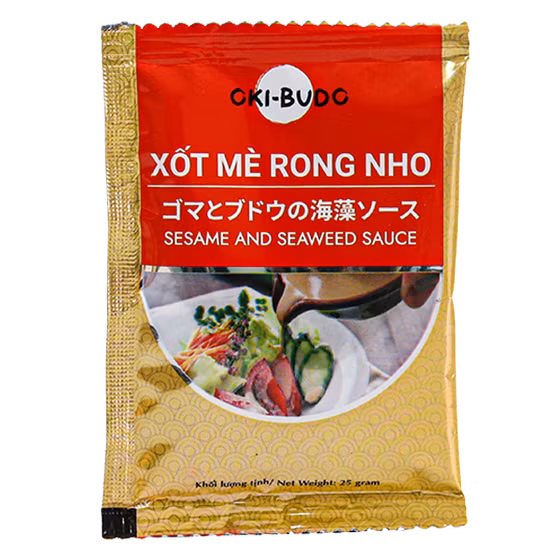 Rong nho tách nước và xốt mè rong nho