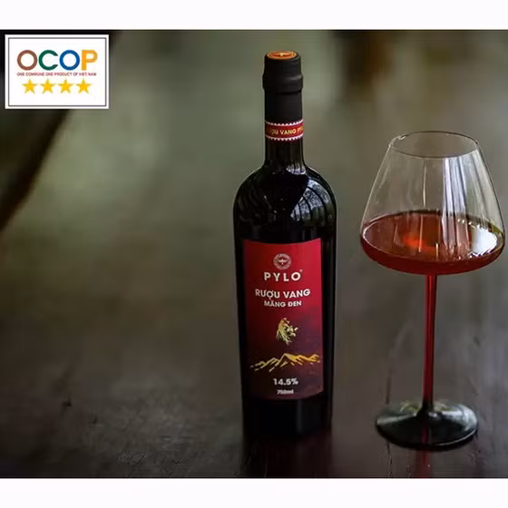 Rượu vang mâm xôi Măng Đen PyLo