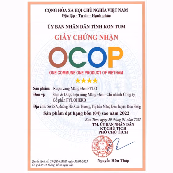 Rượu vang mâm xôi Măng Đen PyLo