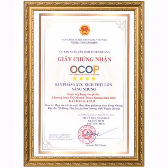 Xúc xích thịt lợn Sáng Nhung