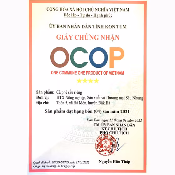Cà-phê sầu riêng Sáu Nhung