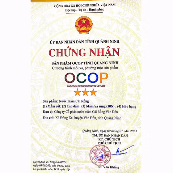 Nước mắm cốt Cái Rồng