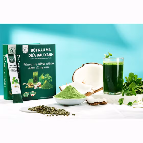 Bột rau má dừa đậu xanh Dalat Ichifoods 