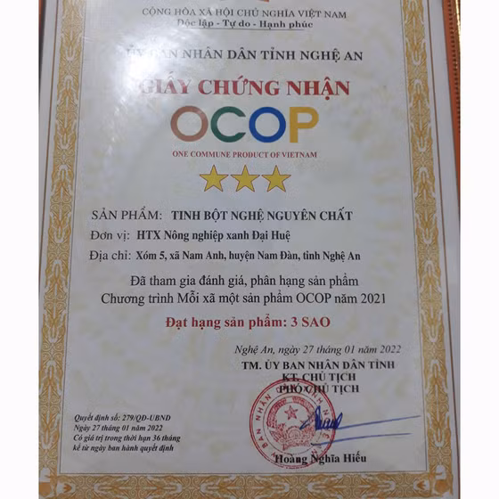 Tinh bột nghệ nguyên chất