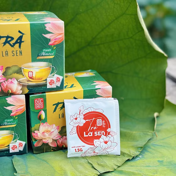 Trà lá sen túi lọc Phúc An Farm