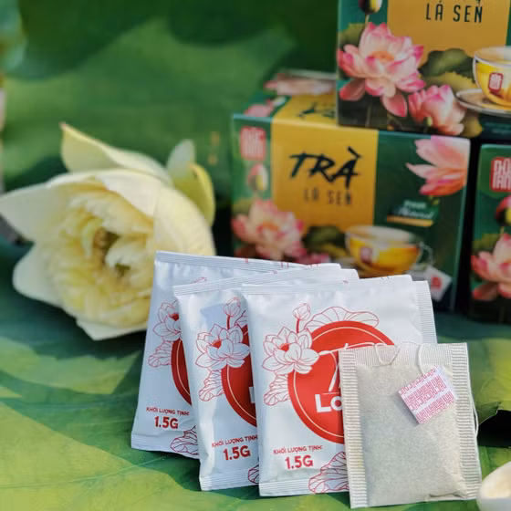 Trà lá sen túi lọc Phúc An Farm