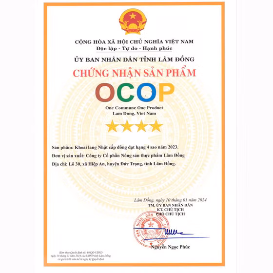 Khoai lang Nhật cấp đông Dalat Agri Foods