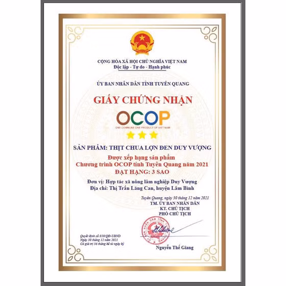 Thịt chua lợn đen Duy Vượng