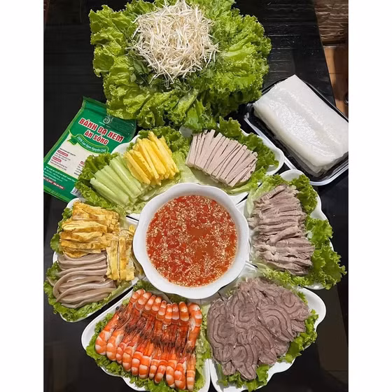 Bánh đa nem ăn sống Hạnh Tính
