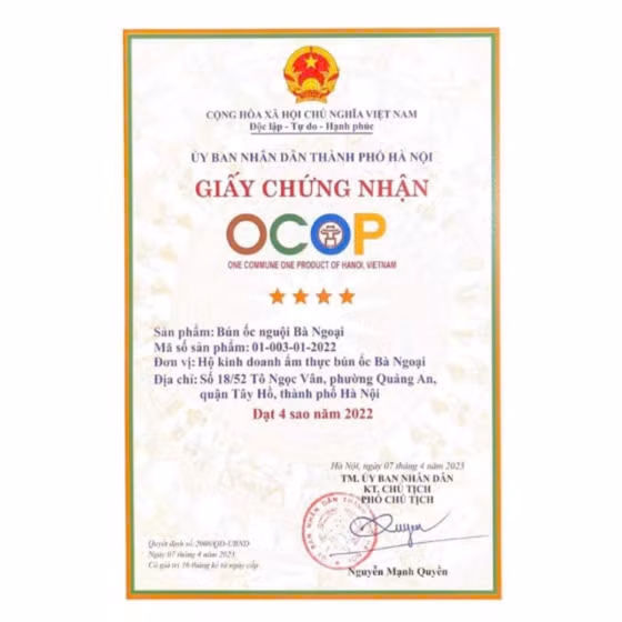 Bún ốc nguội Bà ngoại