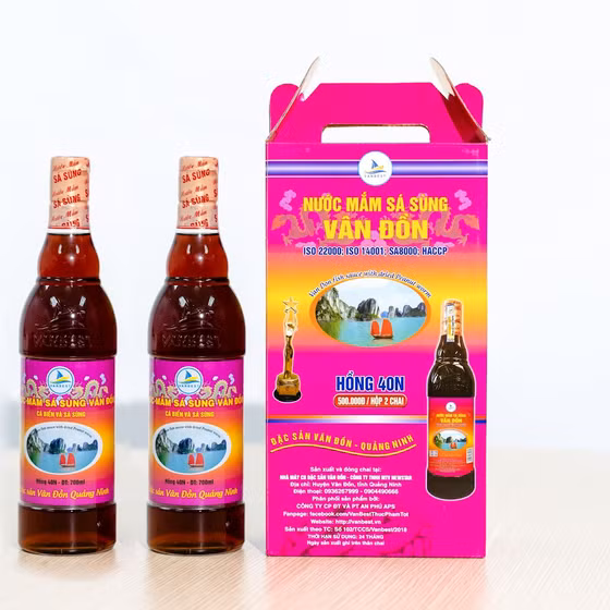 Nước mắm Sá sùng Vân Đồn 40N Hồng 700ml