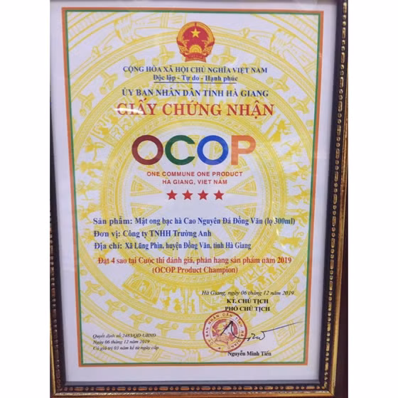 Mật ong bạc hà cao nguyên đá Đồng Văn 