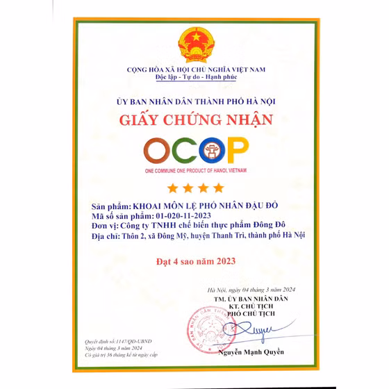 Khoai môn Lệ phố nhân đậu đỏ