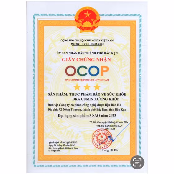 Thực phẩm bảo vệ sức khỏe BKA-Cumin Xương khớp