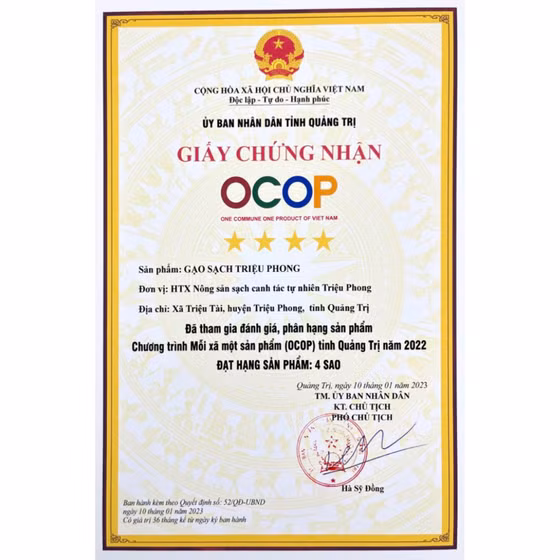 Gạo sạch Triệu Phong