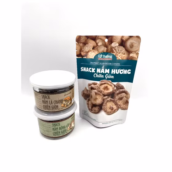 Snack nấm đông cô chiên giòn