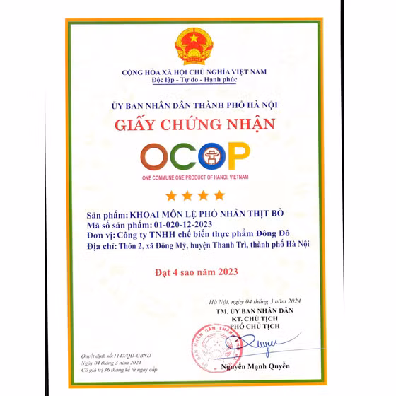 Khoai môn Lệ phố nhân thịt bò