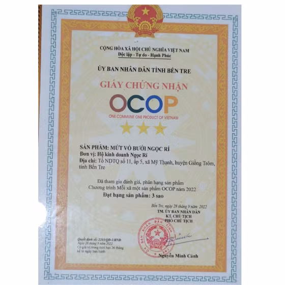 Mứt vỏ bưởi Ngọc Rí