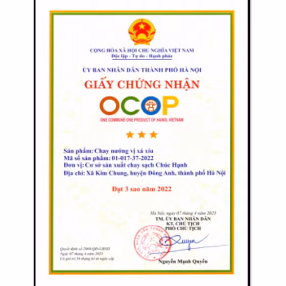 Chay nướng vị xá xíu