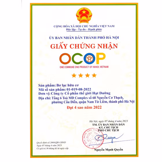 Bơ lạc hữu cơ