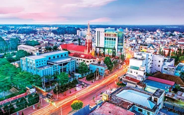 Một góc trung tâm phường Bảo Vinh, thành phố Long Khánh.