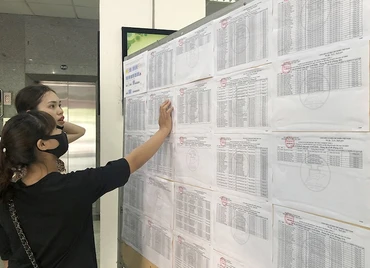Các thí sinh thi tuyển dụng viên chức công tác tại các cơ sở giáo dục công lập của Hà Nội. (Ảnh: ĐĂNG ANH).