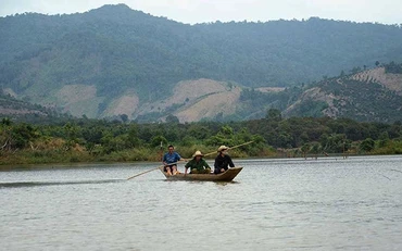 Dòng Pô Kô, đoạn chảy qua địa phận huyện Ia Grai, tỉnh Gia Lai. 