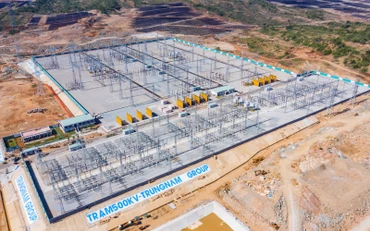 Trạm biến áp kết hợp đường dây 500 kV do Trungnam Group góp phần giải tỏa công suất các nhà máy ĐMT tại Thuận Nam và các nhà máy điện NLTT khác trong khu vực.
