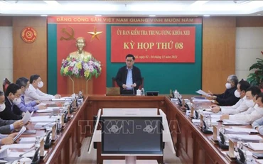 Kỳ họp thứ 8 Ủy ban Kiểm tra Trung ương. (Ảnh TTX)