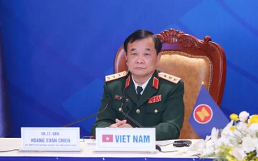Thượng tướng Hoàng Xuân Chiến, Thứ trưởng Quốc phòng tham dự cuộc gặp không chính thức Bộ trưởng Quốc phòng ASEAN - Australia. (Ảnh: Trọng Đức)