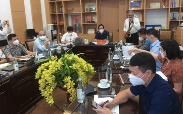 Nghệ sĩ Quyền Văn Minh tại Trung tâm. (Ảnh: Bộ Y tế)