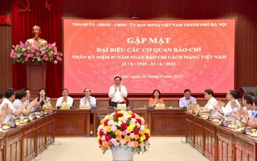 Quang cảnh buổi gặp mặt. (Ảnh: Duy Linh)