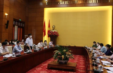 Bộ trưởng Y tế Nguyễn Thanh Long tại buổi làm việc.