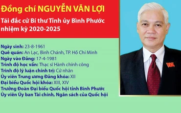 Đồng chí Nguyễn Văn Lợi tái đắc cử Bí thư Tỉnh ủy Bình Phước