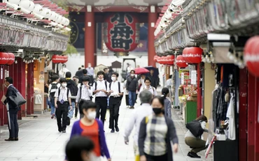 Thủ đô Tokyo trong chiến dịch "Go To Travel" (Ảnh: KYODO)