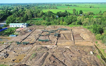 Khu di tích Nền Chùa, Kiên Giang. (Ảnh: Viện nghiên cứu Kinh thành)